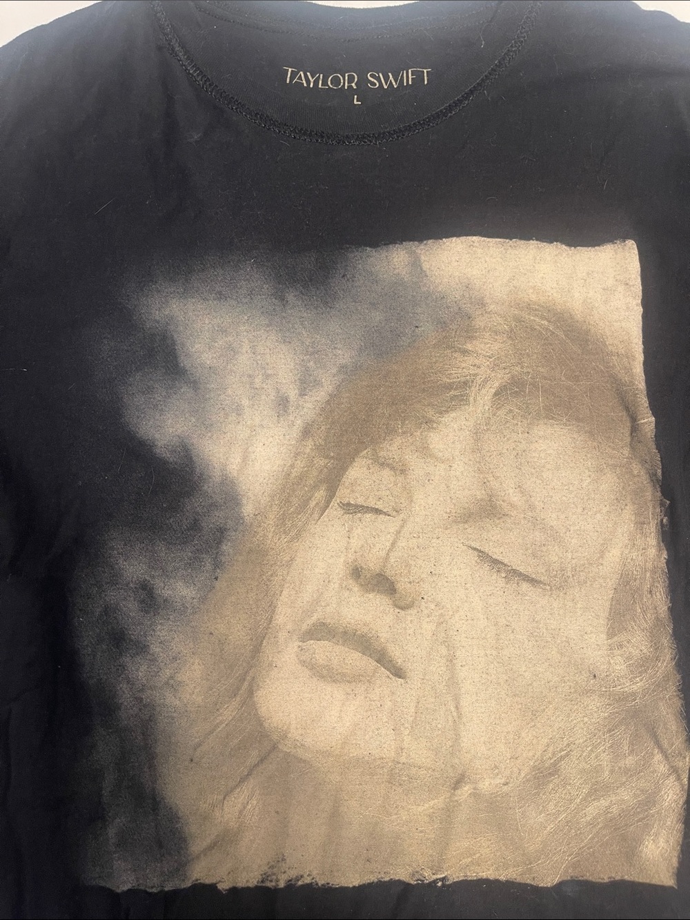 Taylor Swift Black Gold Metallic Portrait Tee